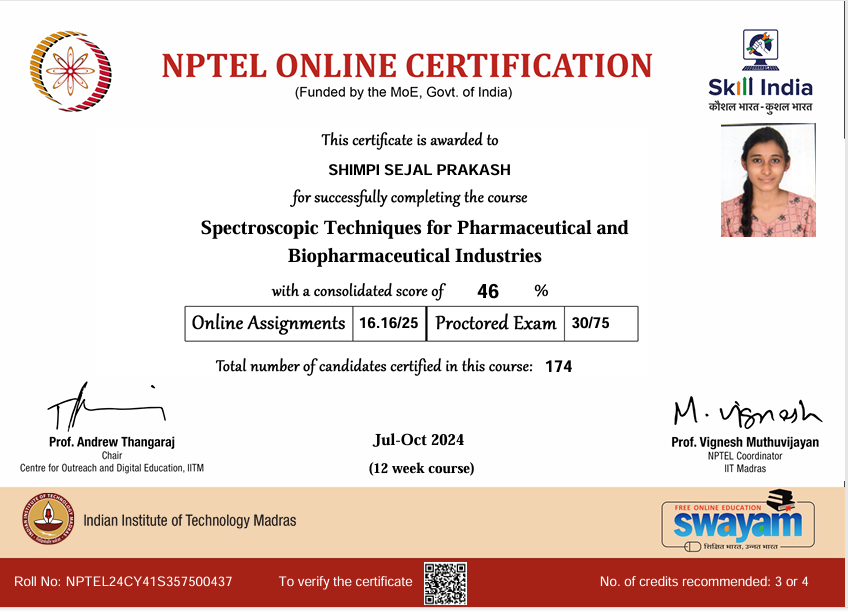 NPTEL Certificate