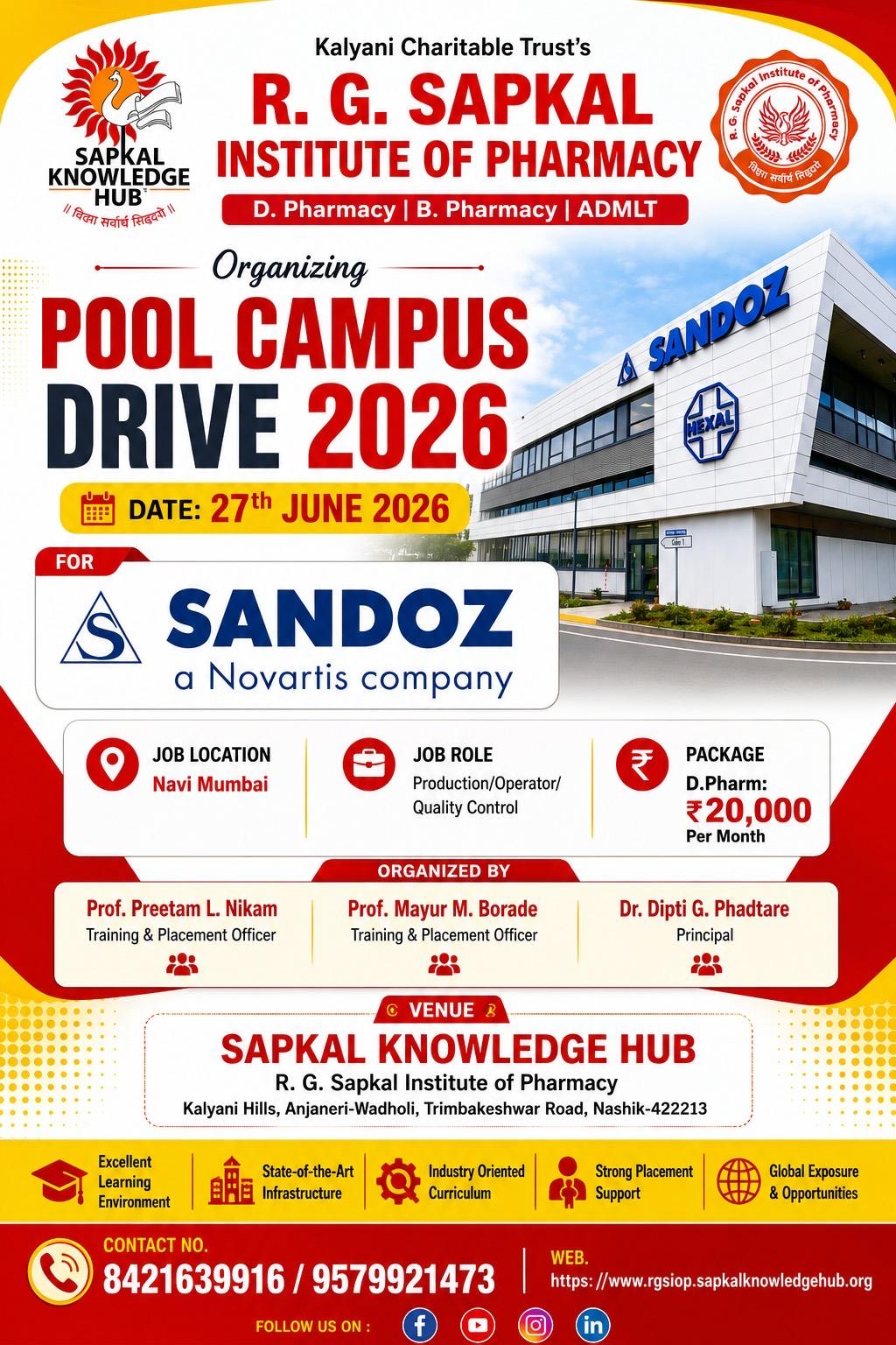 Sandoz - Campus Placement Drive 2025